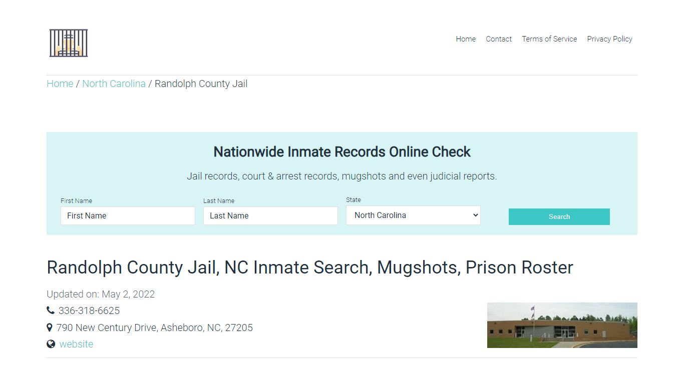 Randolph County Jail, NC Inmate Search, Mugshots, Prison ...